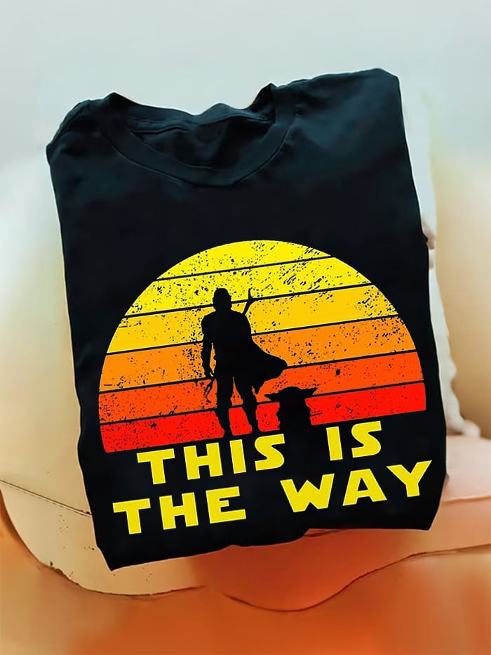 Men's 100% Cotton Sunset Crew Neck Short Sleeve T-Shirt
